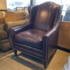 Deep Maroon Armchair w/ Stud Trim