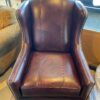 Deep Maroon Armchair w/ Stud Trim