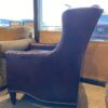 Deep Maroon Armchair w/ Stud Trim