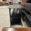 Bell'O Black Tempered Glass TV Stand with Cherry Inlay