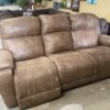 Caramel Leather La-Z-Boy Power Double Recliner