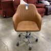 Modern Brown Faux Leather Office Chair