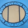 Beautiful Black Wrought Iron Oval Wall Mirror